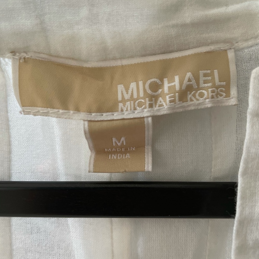 White MICHAEL Michael Kors Linen Blouse